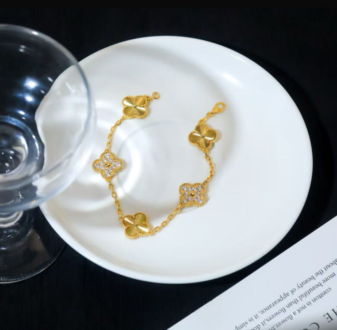 Luxury Quality Clover Bracelet 18k Gold
