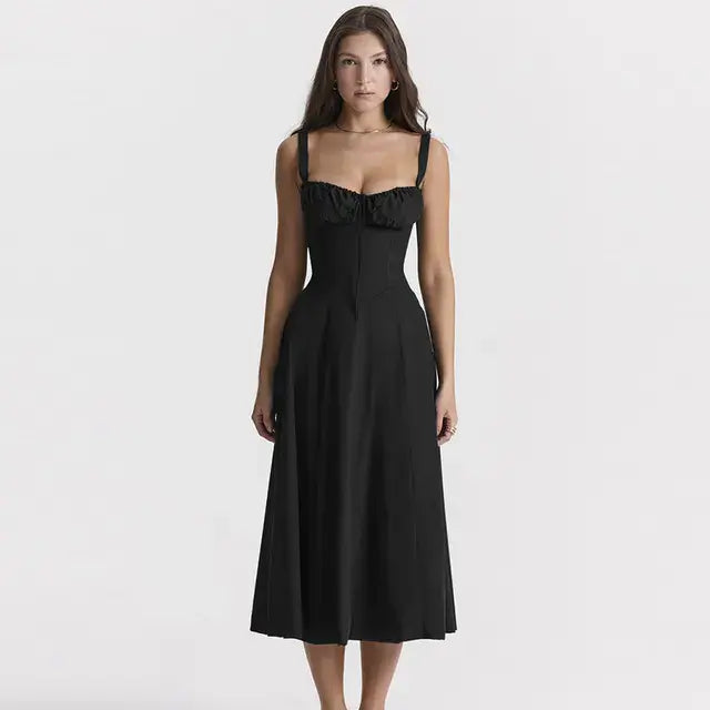 Summer Floral A-line Dress - SassQuality
