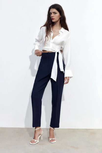 High waist tailored pants - SassQuality