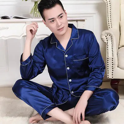 Men's Designer Ice Silk Pajama Set