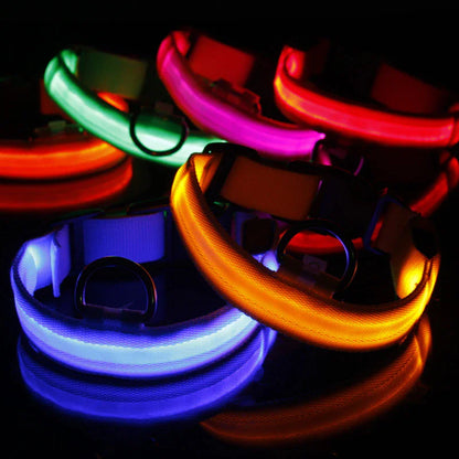 50% Off! LED Adjustable Dog Collar Blinking Flashing Light Up Glow Pets Safety Waterproof