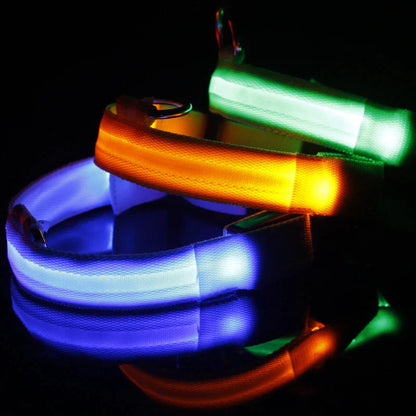 50% Off! LED Adjustable Dog Collar Blinking Flashing Light Up Glow Pets Safety Waterproof