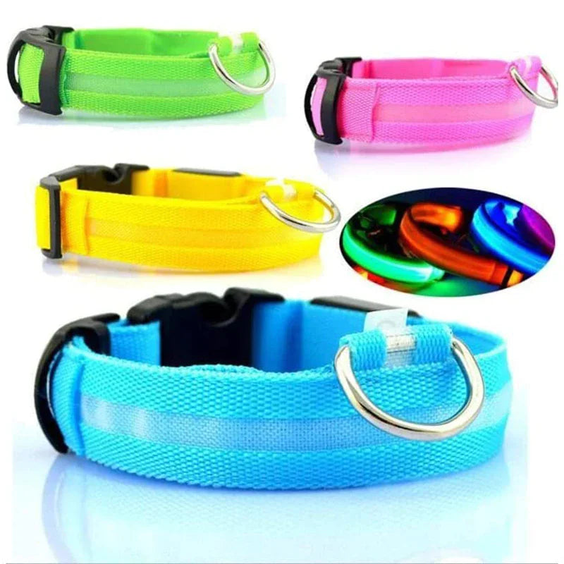 50% Off! LED Adjustable Dog Collar Blinking Flashing Light Up Glow Pets Safety Waterproof