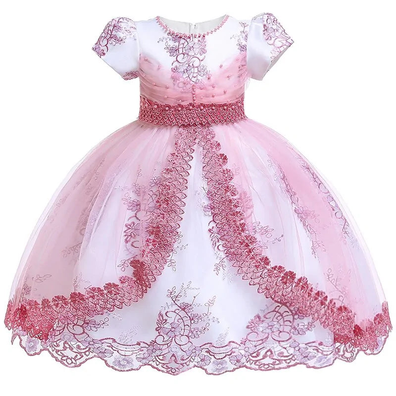 Beaded Embroidered Girls Dress