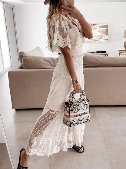 2023 Casual Summer Lace Slim Dress - SassQuality