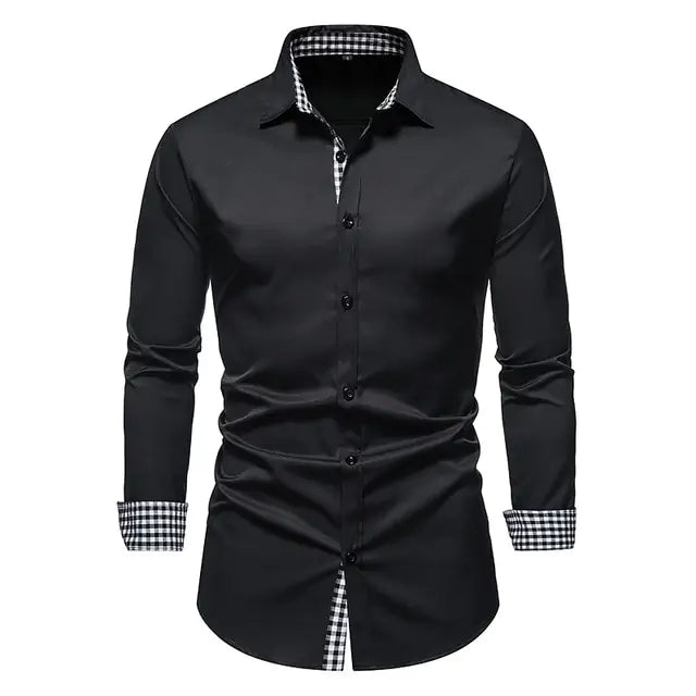 Patchwork Formal Shirts for Men