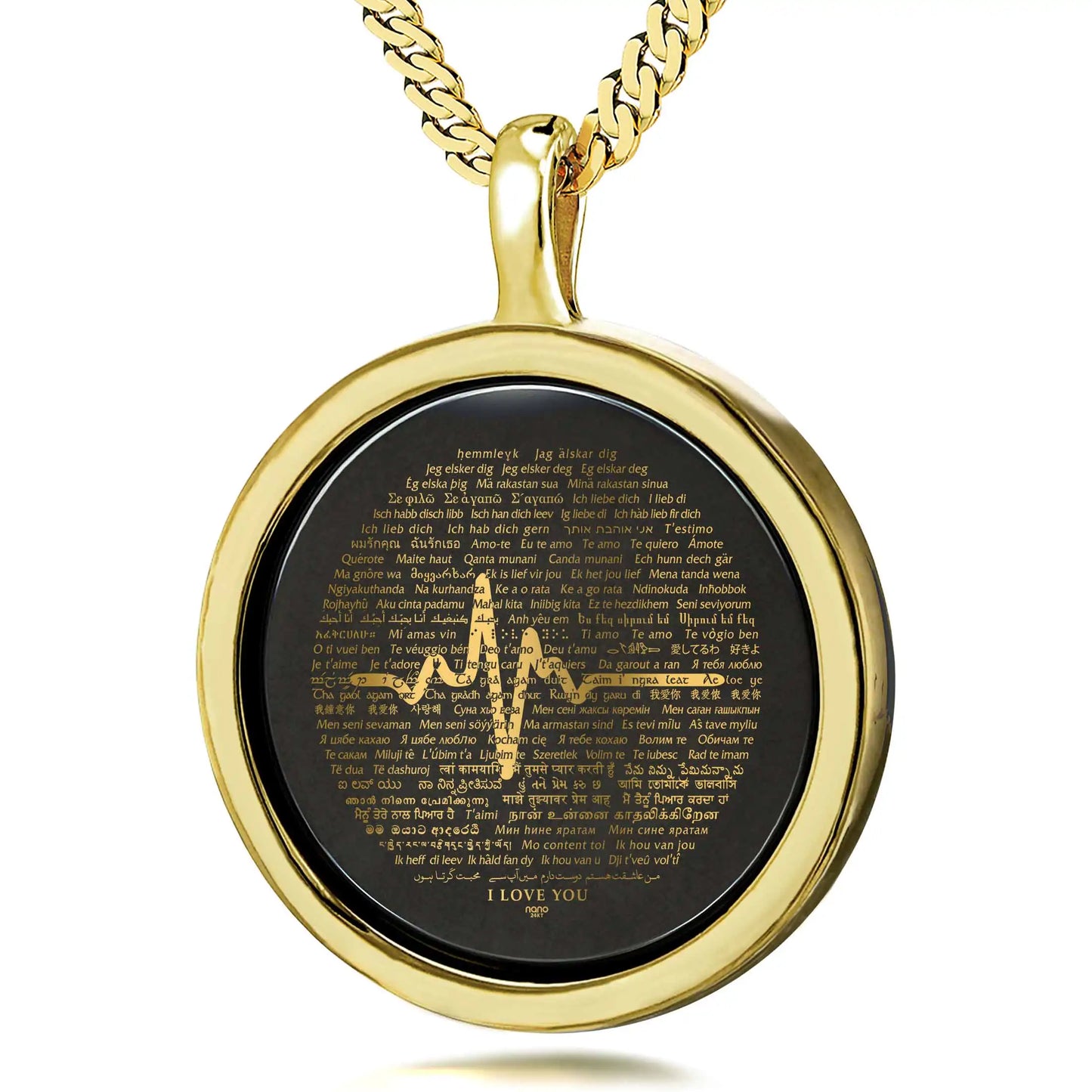 Heartbeat of Love Necklace Over 100 Languages I Love You Pendant - SassQuality