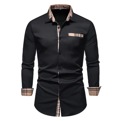 Patchwork Formal Shirts for Men