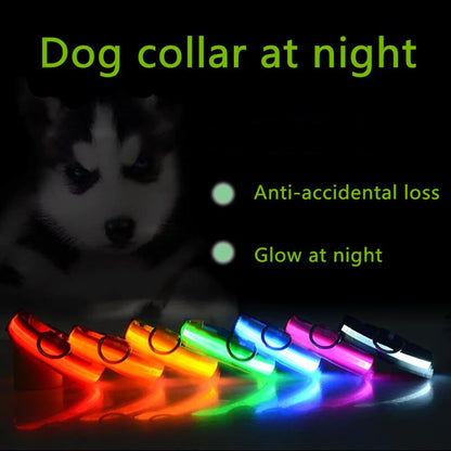 50% Off! LED Adjustable Dog Collar Blinking Flashing Light Up Glow Pets Safety Waterproof