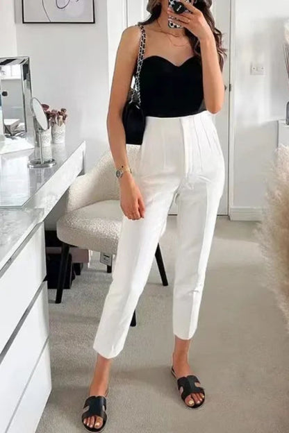 High waist tailored pants - SassQuality