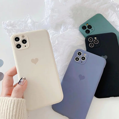 Candy Color Love Heart Case