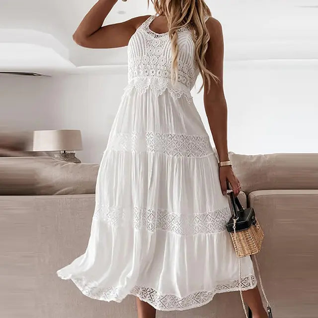 2023 Casual Summer Lace Slim Dress - SassQuality