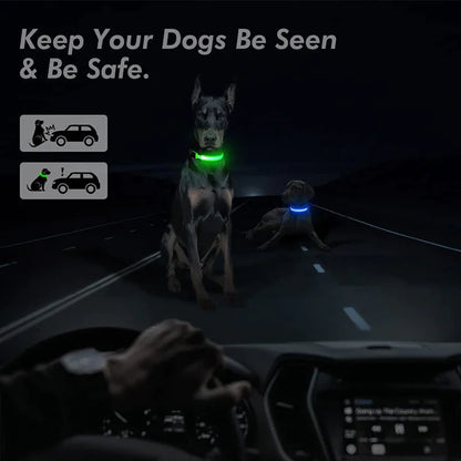 50% Off! LED Adjustable Dog Collar Blinking Flashing Light Up Glow Pets Safety Waterproof