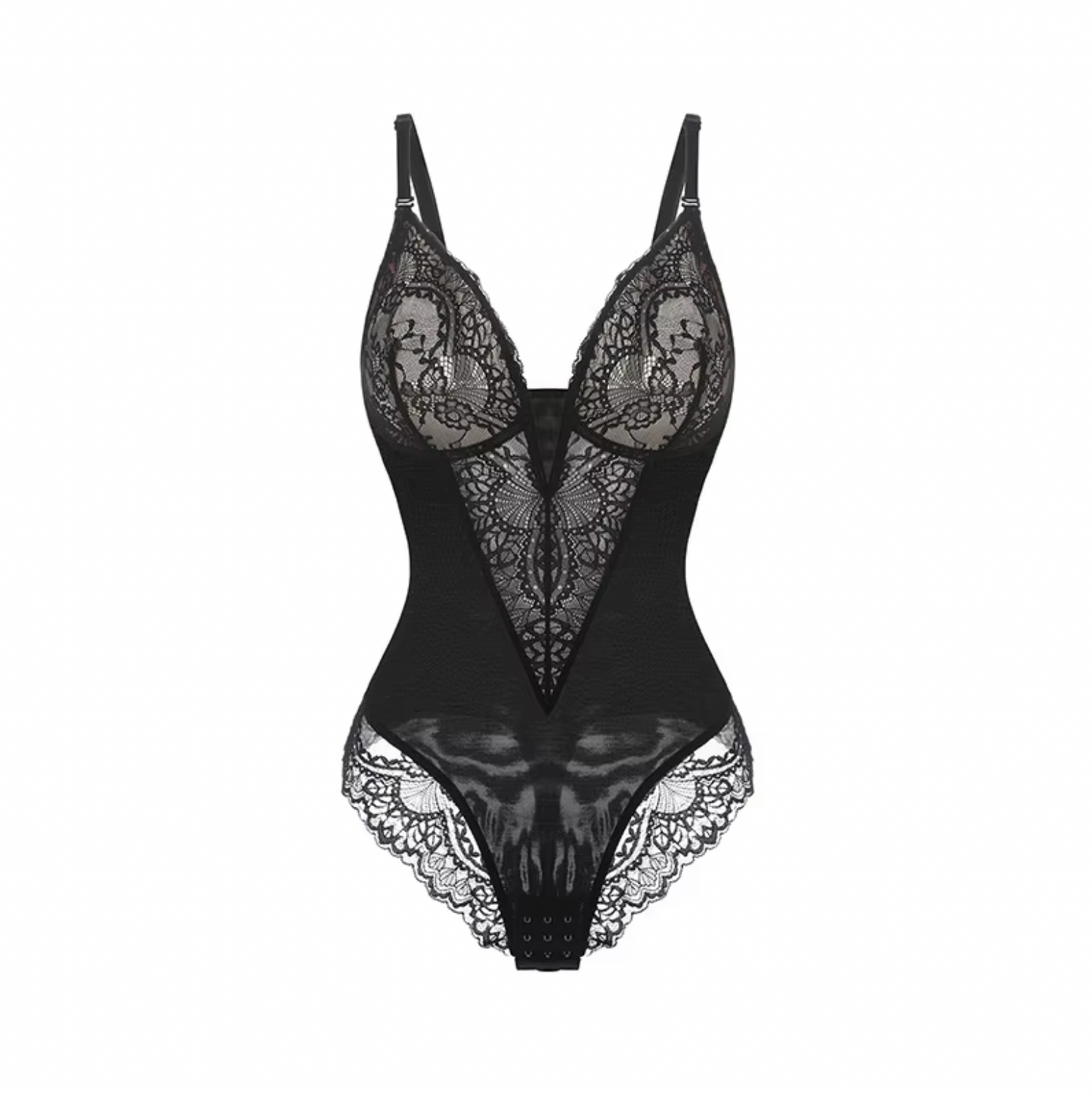 V Neck Backless Bodysuit