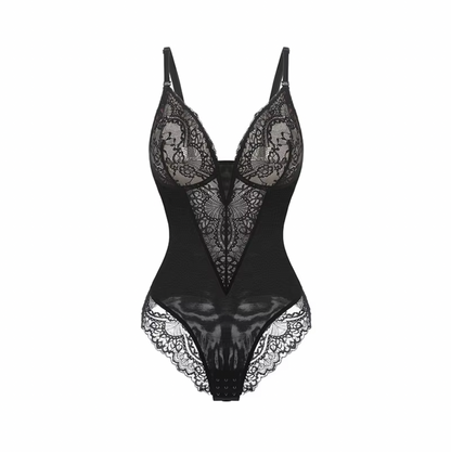 V Neck Backless Bodysuit