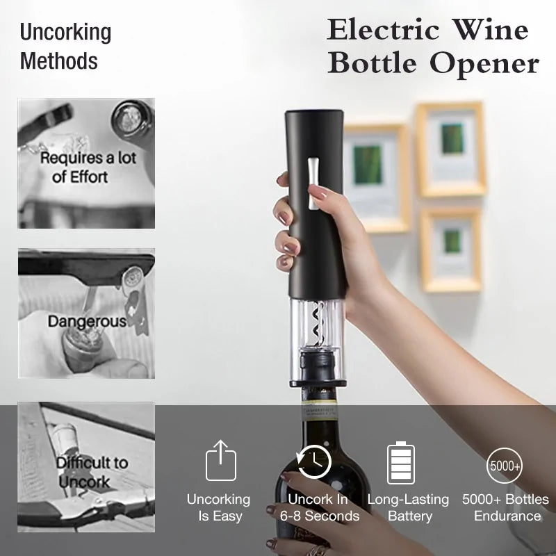 Electric Wine Opener Foil Cutter Jar Opener Kitchen Gadget - SassQuality