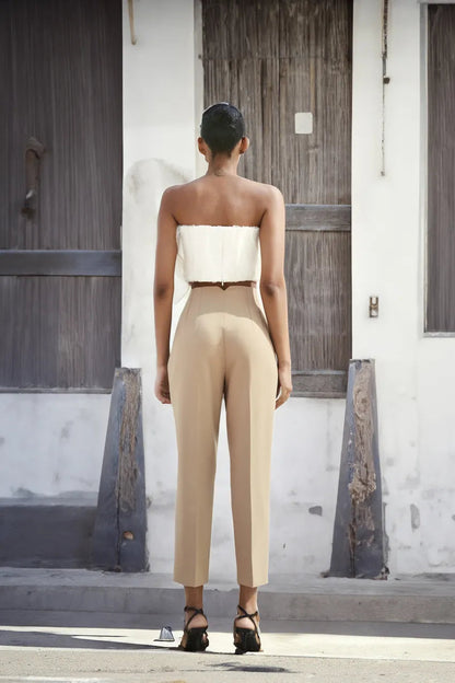 High waist tailored pants - SassQuality