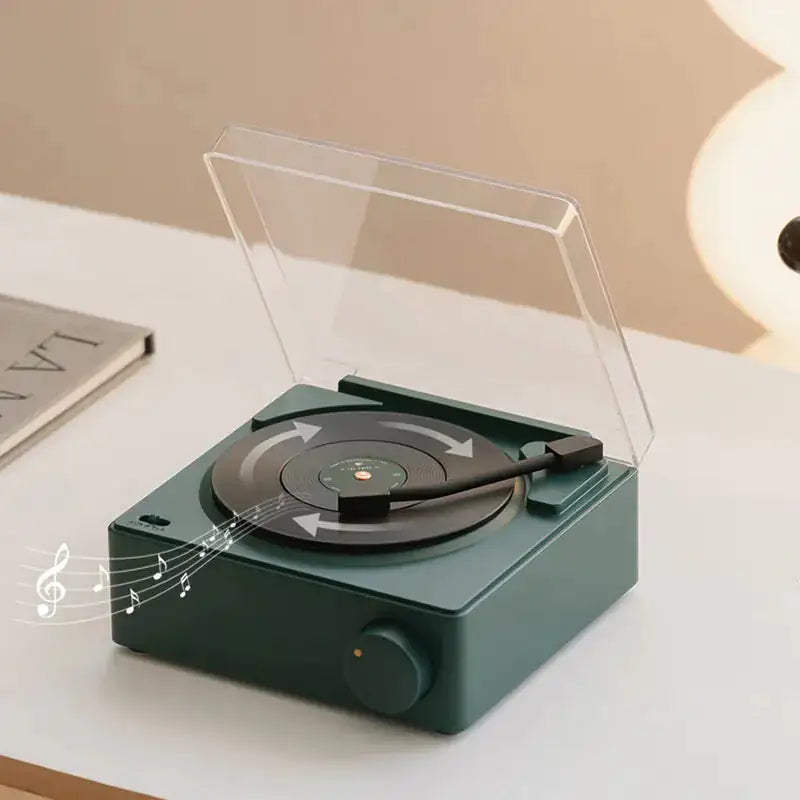 New Retro Vinyl Wireless Bluetooth Speaker Alarm Clock