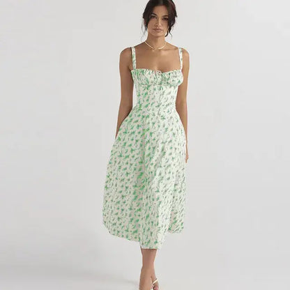 Summer Floral  A-line Dress - SassQuality