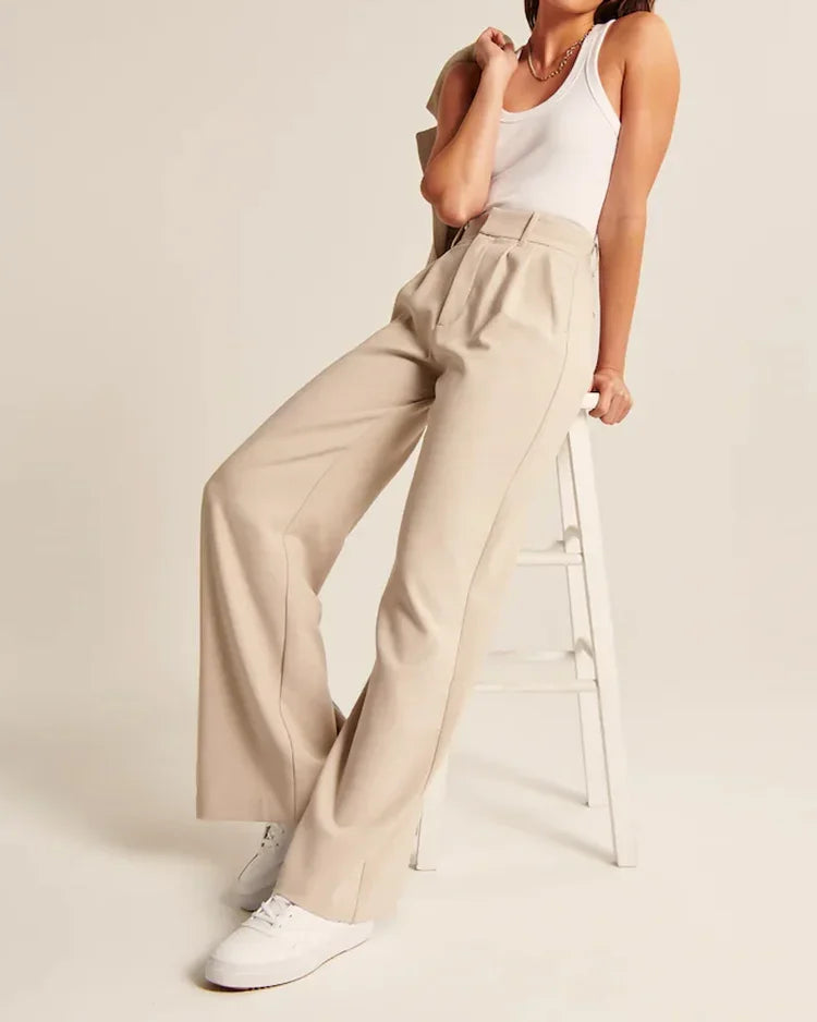 Sass Quality™ Wide Leg Tailored Pants