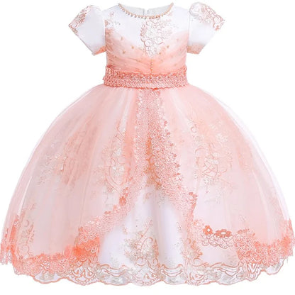 Beaded Embroidered Girls Dress