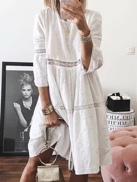 Boho Midi Dress Women Sexy Backless Dress - SassQuality