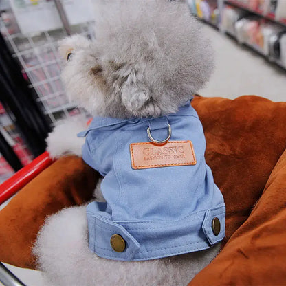 Spring Dog Suit Outfits Denim Coat