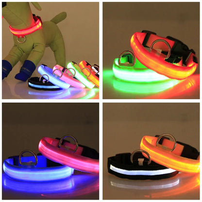 50% Off! LED Adjustable Dog Collar Blinking Flashing Light Up Glow Pets Safety Waterproof