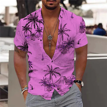 Summer Hawaiian Floral Shirts For Men