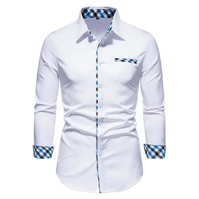 Patchwork Formal Shirts for Men