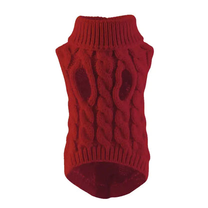 Turtleneck Knitted Pet Clothing