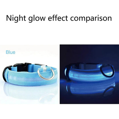 50% Off! LED Adjustable Dog Collar Blinking Flashing Light Up Glow Pets Safety Waterproof