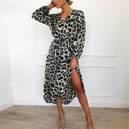 Leopard Maxi Dress Women