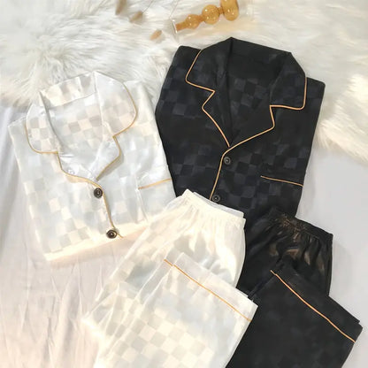 Couple Luxury Silk Pajamas Sets - SassQuality
