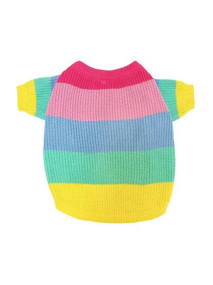 Puppy Knitted Rainbow Sweater - SassQuality