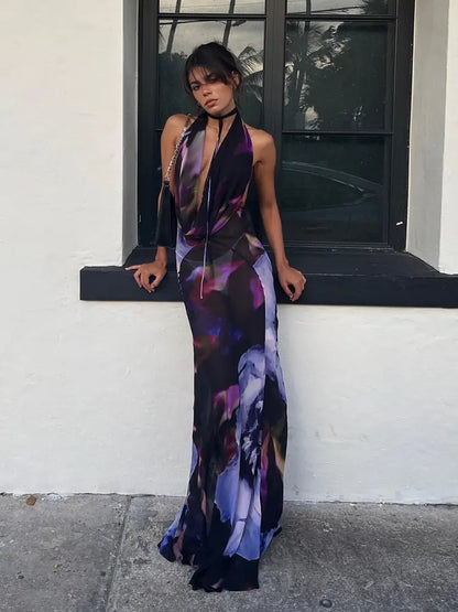 Backless Sexy Maxi Dress - SassQuality